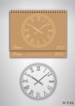 обложка календаря премьер 2013 premier calendar 2013 cover бежевый имитлин часы тиснение золотом